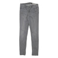 ALL SAINTS Womens Slim Grey Denim Slim Jeans W26 L27 Zip Cotton Blend Stylish