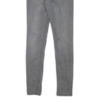 ALL SAINTS Womens Slim Grey Denim Slim Jeans W26 L27 Zip Cotton Blend Stylish