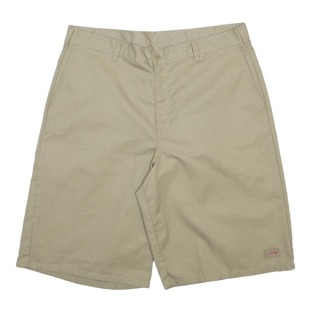 DICKIES Mens Shorts Beige Casual Plain L W37 Workwear Durable Cotton Blend