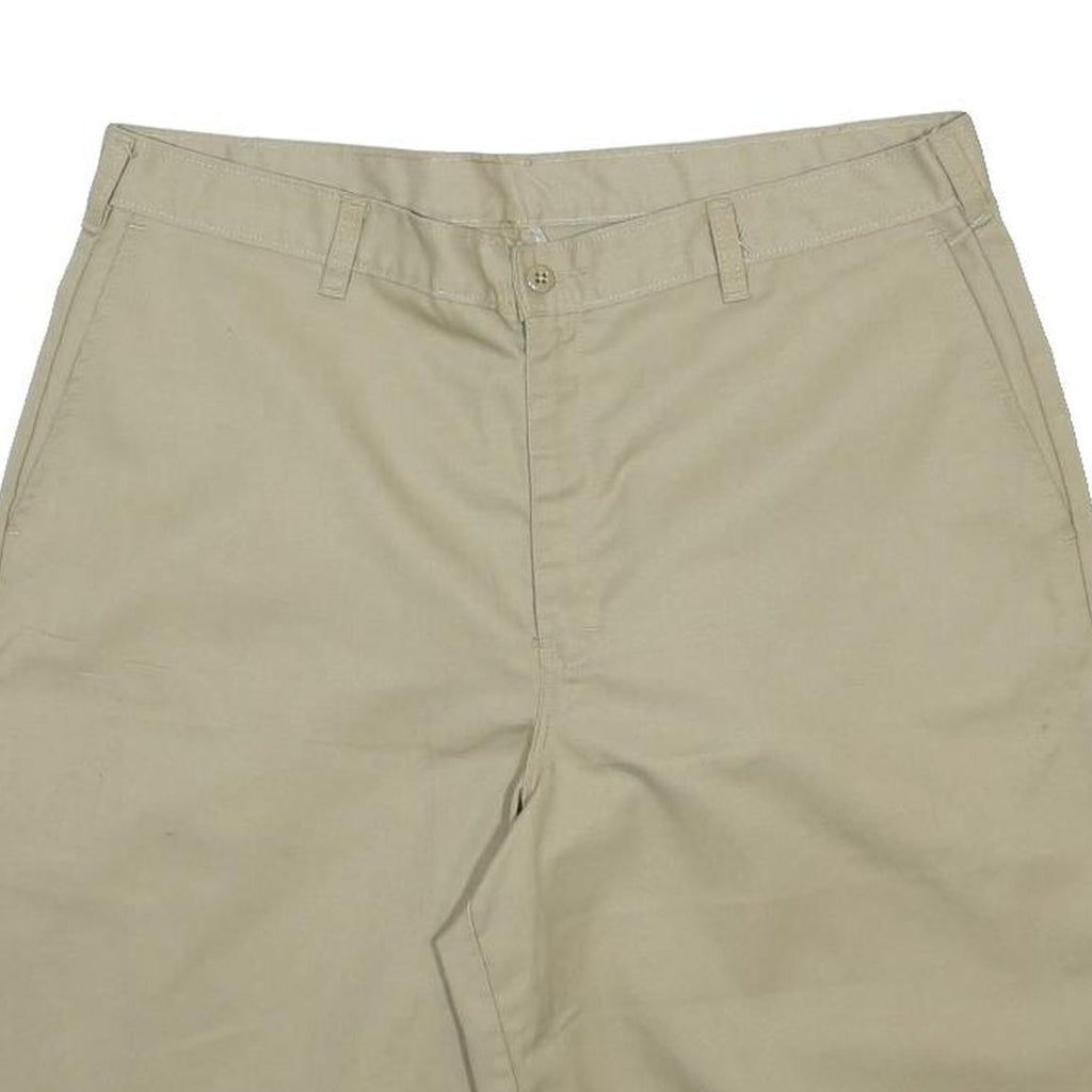 DICKIES Mens Shorts Beige Casual Plain L W37 Workwear Durable Cotton Blend