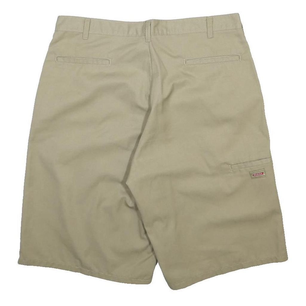 DICKIES Mens Shorts Beige Casual Plain L W37 Workwear Durable Cotton Blend