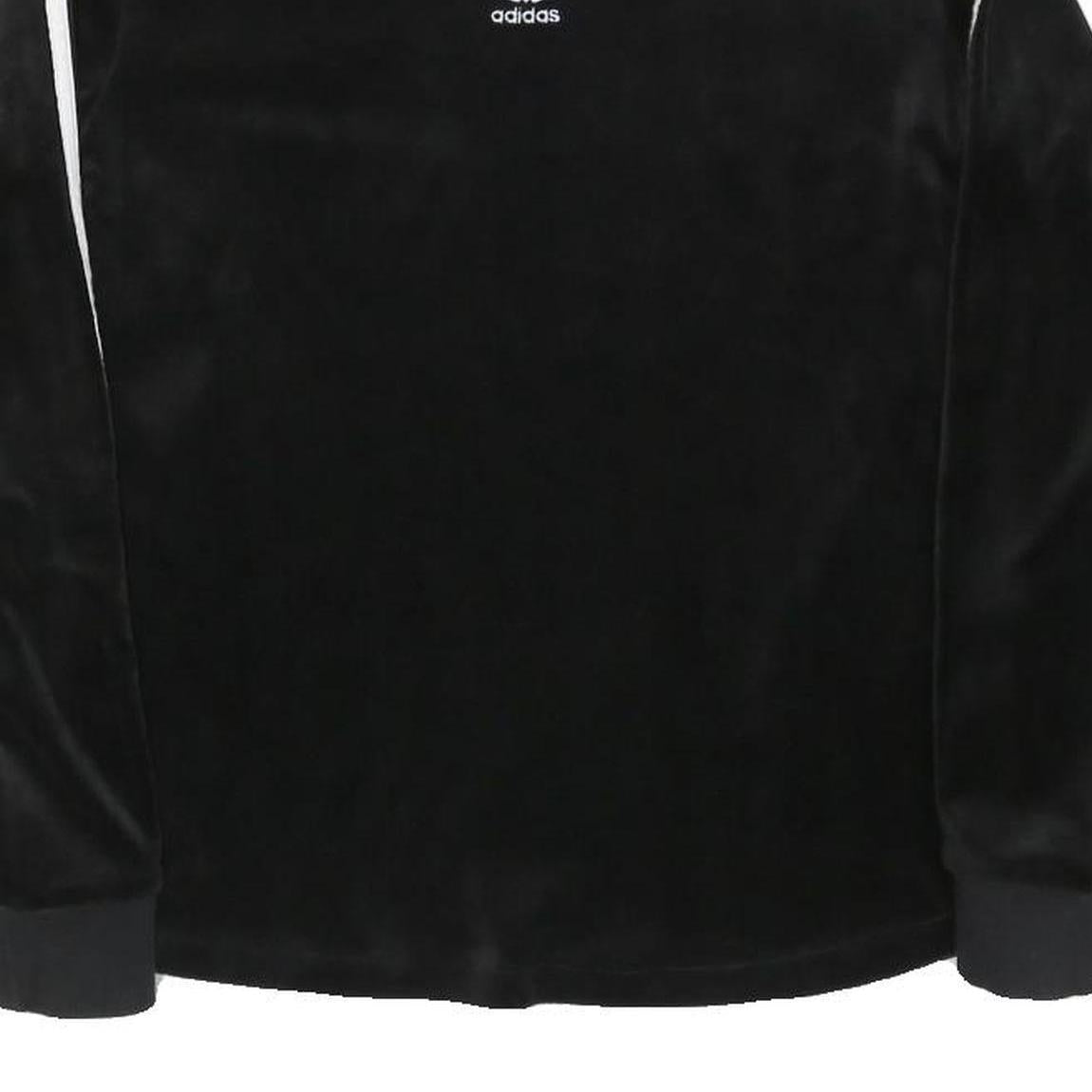 ADIDAS Womens Black Crew Neck UK 6 Sweatshirt Three Stripe Logo Comfortable Fit