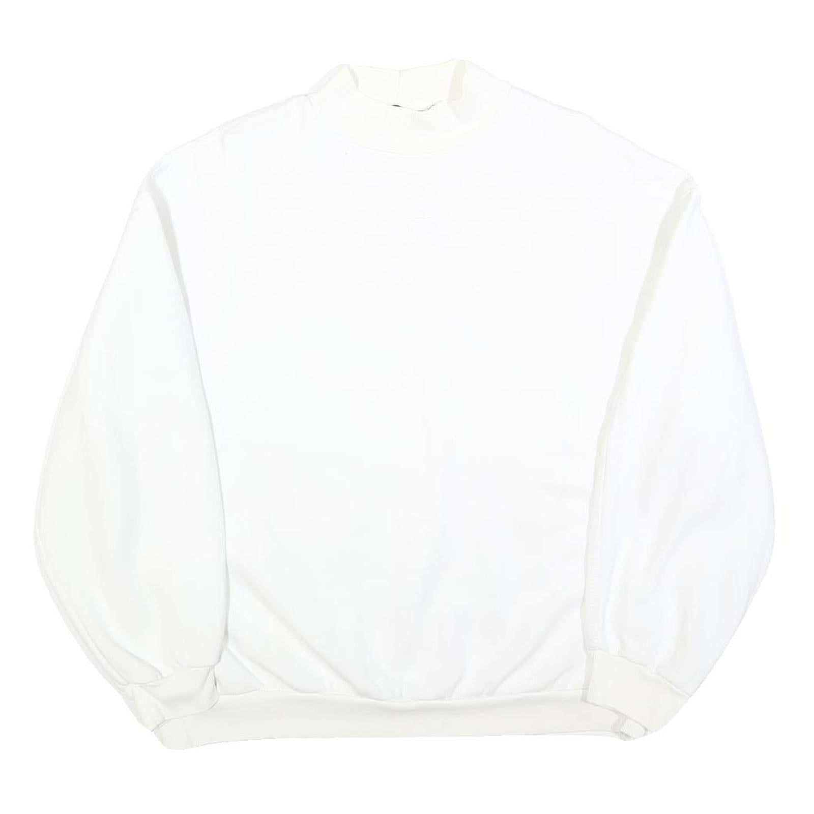 TALLY WEIJL Womens White Crew Neck Sweatshirt S Casual Cotton Blend Pullover