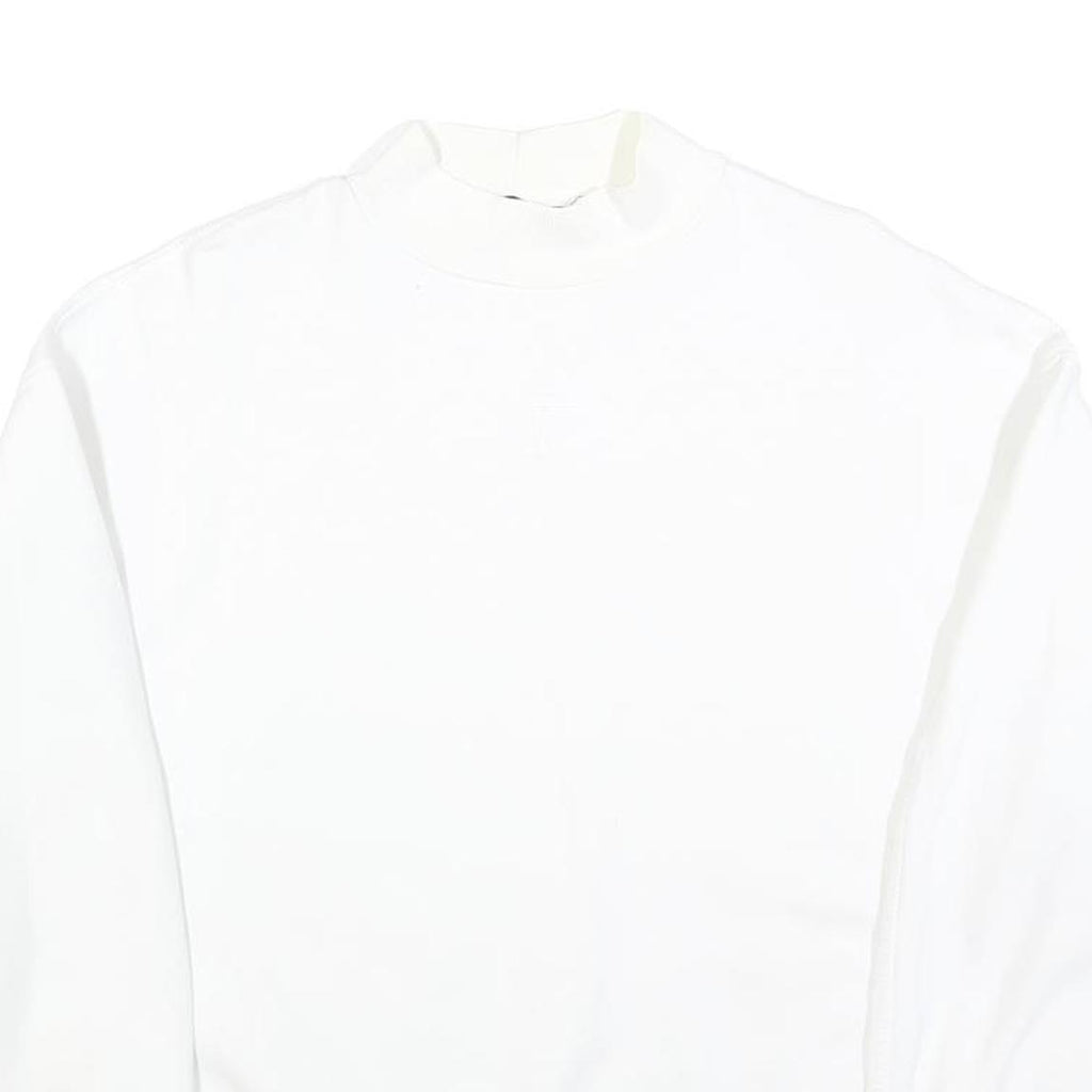 TALLY WEIJL Womens White Crew Neck Sweatshirt S Casual Cotton Blend Pullover