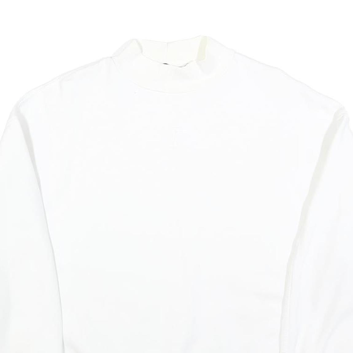 TALLY WEIJL Womens White Crew Neck Sweatshirt S Casual Cotton Blend Pullover