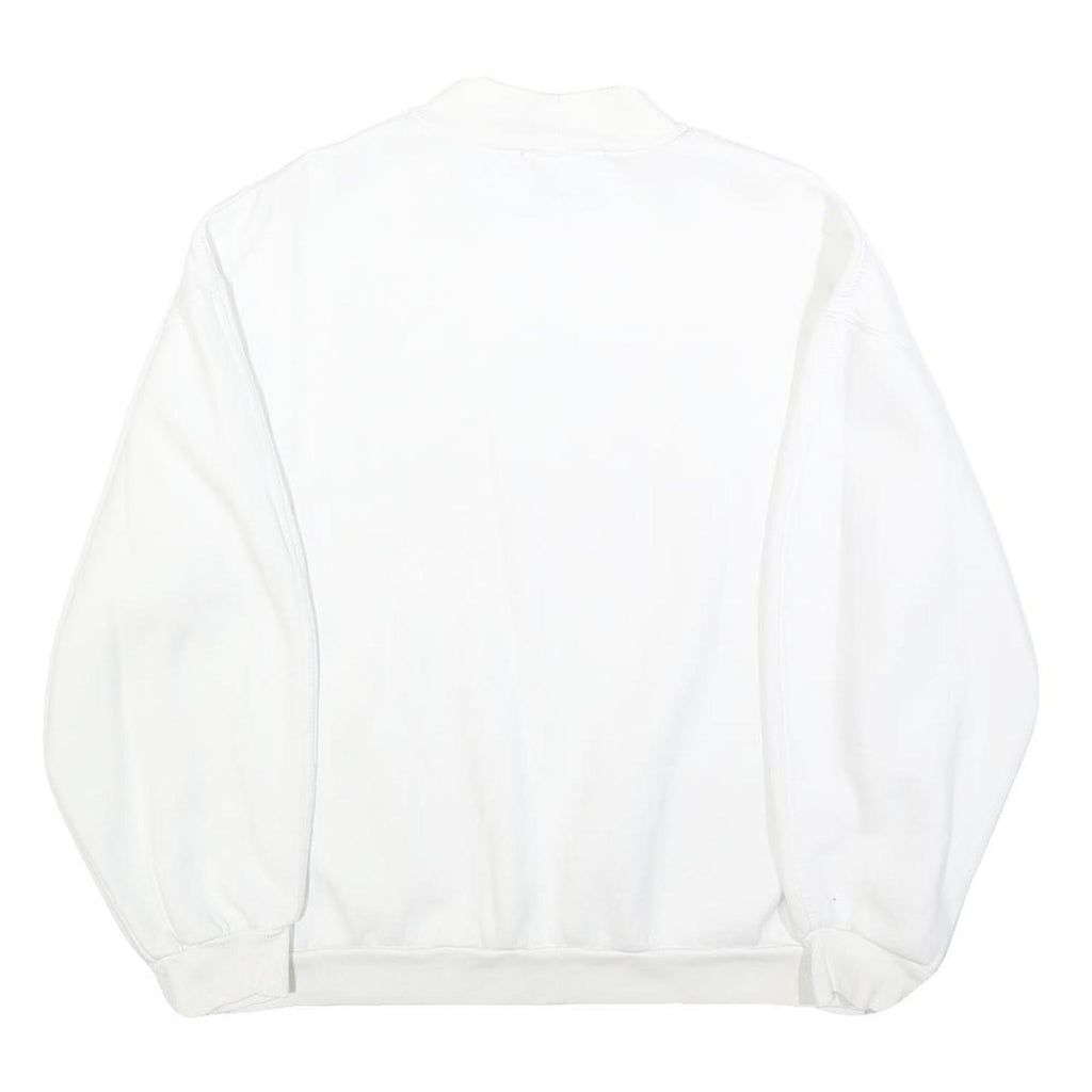 TALLY WEIJL Womens White Crew Neck Sweatshirt S Casual Cotton Blend Pullover