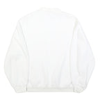 TALLY WEIJL Womens White Crew Neck Sweatshirt S Casual Cotton Blend Pullover
