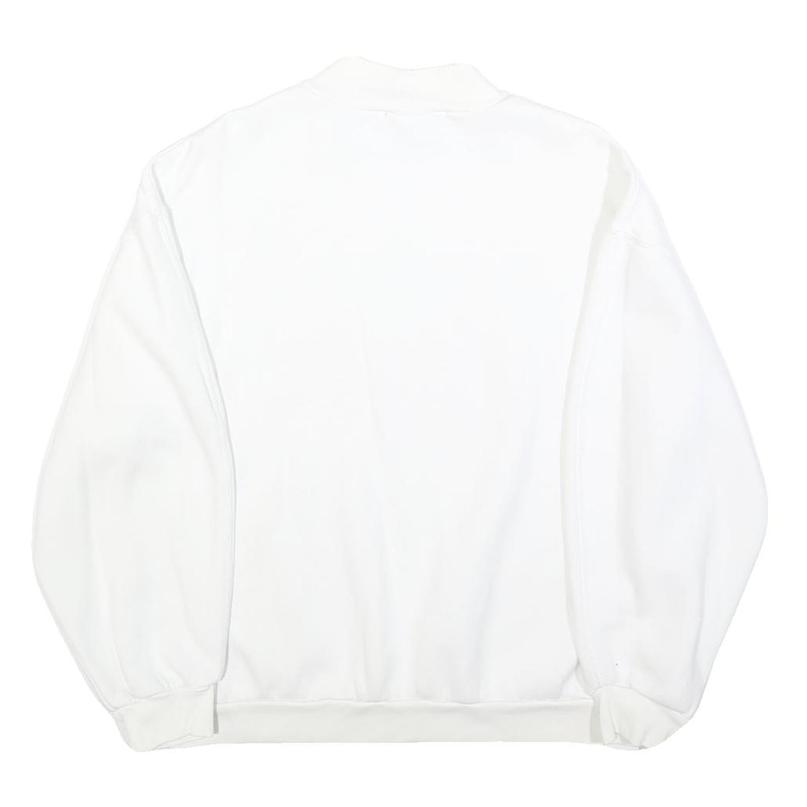 TALLY WEIJL Womens White Crew Neck Sweatshirt S Casual Cotton Blend Pullover