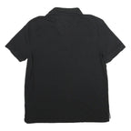 NAUTICA Mens Black Polo Shirt Short Sleeve Embroidered Logo Cotton Blend M