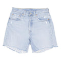 LEVI'S Womens Light Blue Denim Casual Shorts S W28 Raw Hem Summer