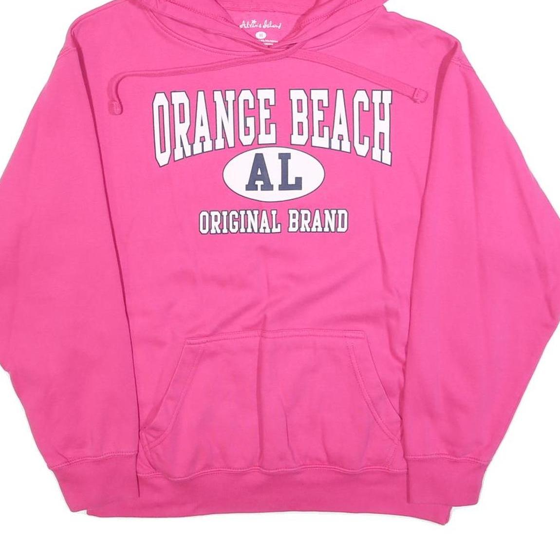 ALRINS ISLAND Womens Pink Hoodie M Orange Beach AL Cotton Blend