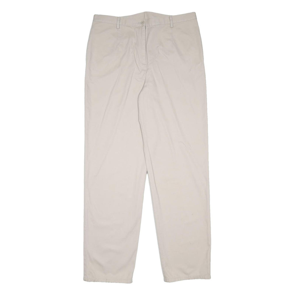 PENDLETON Womens Cotton Regular Beige Trousers W32 L30 Zip Closure Classic Fit