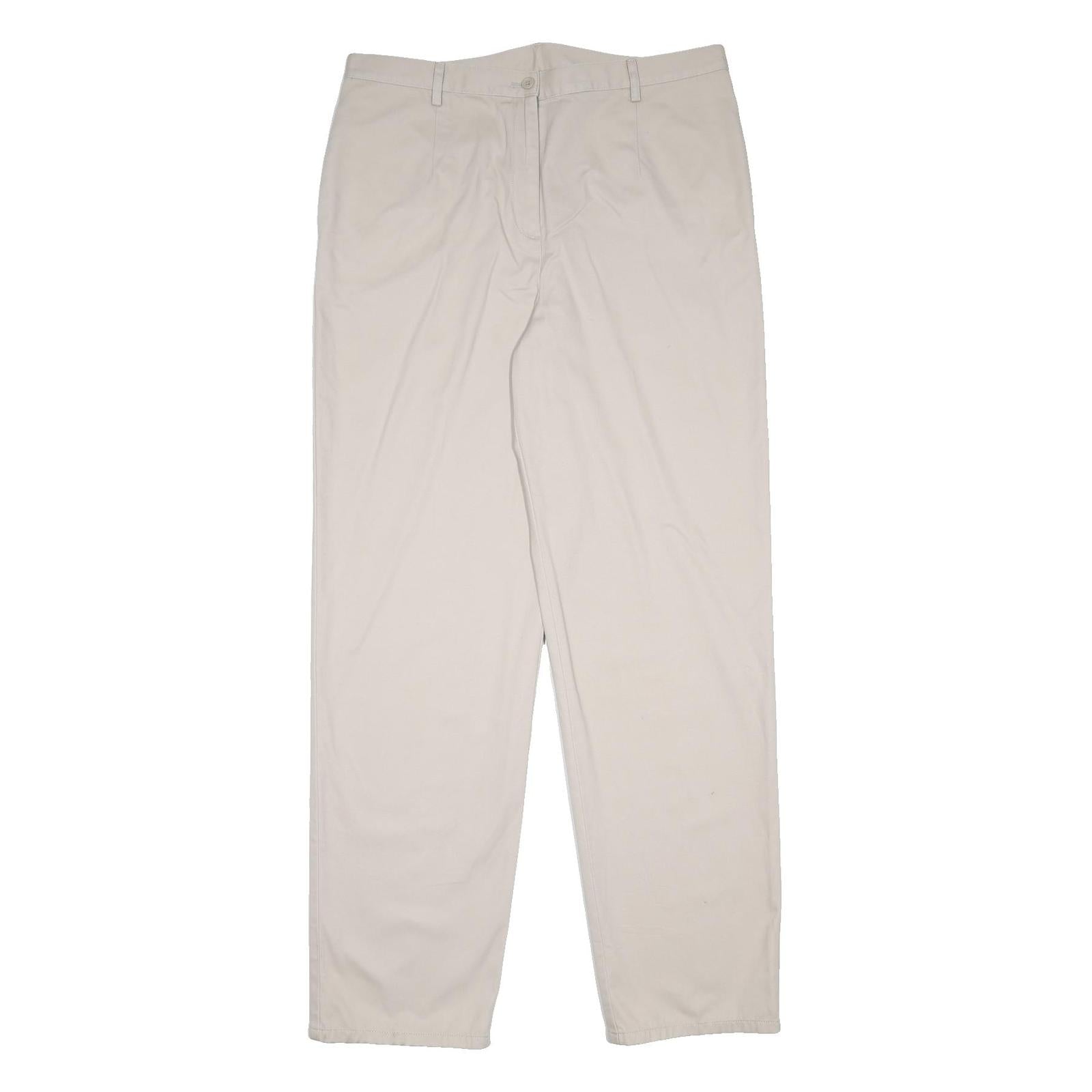 PENDLETON Womens Cotton Regular Beige Trousers W32 L30 Zip Closure Classic Fit