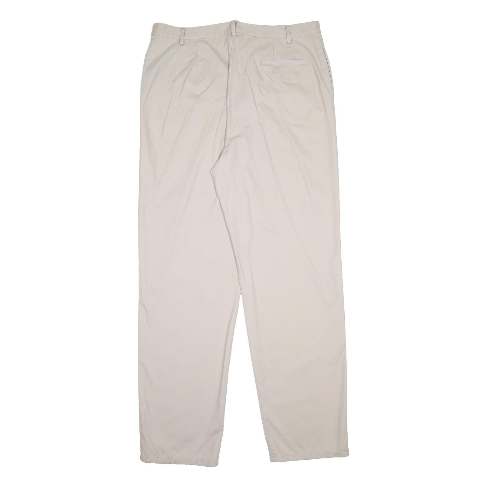 PENDLETON Womens Cotton Regular Beige Trousers W32 L30 Zip Closure Classic Fit