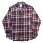REDHEAD Mens Shirt Blue Plaid Long Sleeve M