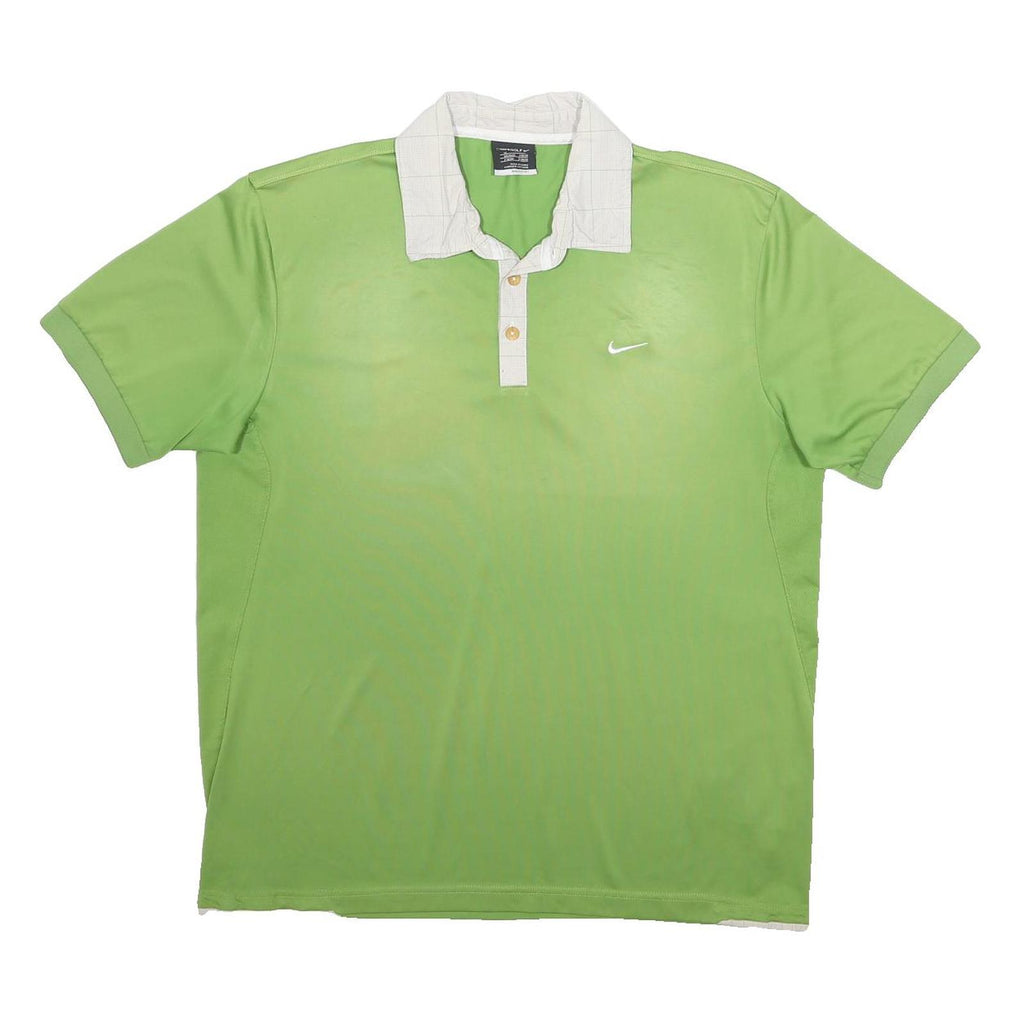 NIKE Mens Green Polo Shirt XL Short Sleeve Basic Sports