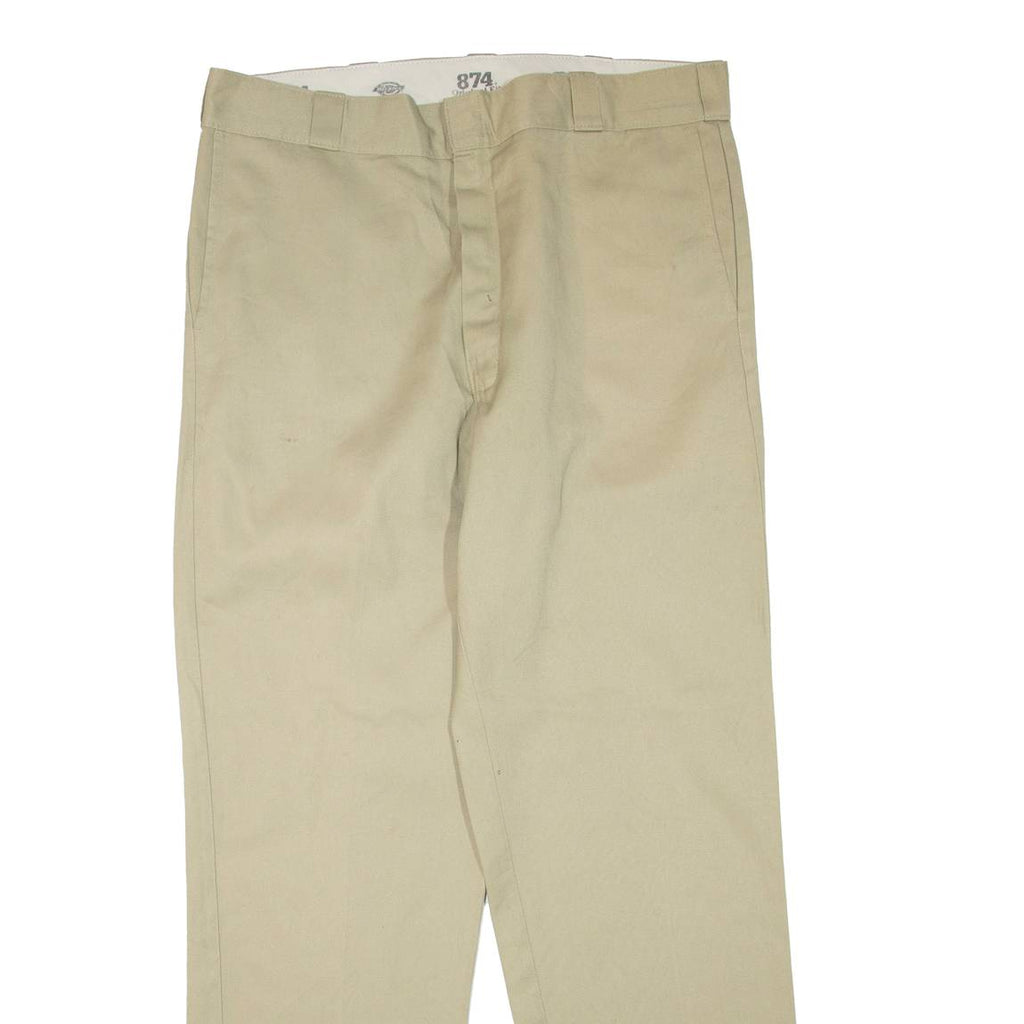 DICKIES Mens Trousers Beige Regular Straight W36 L33
