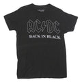 ACDC Womens Black Back In Black Graphic T-Shirt S Short Sleeve Crew Neck Band