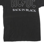 ACDC Womens Black Back In Black Graphic T-Shirt S Short Sleeve Crew Neck Band