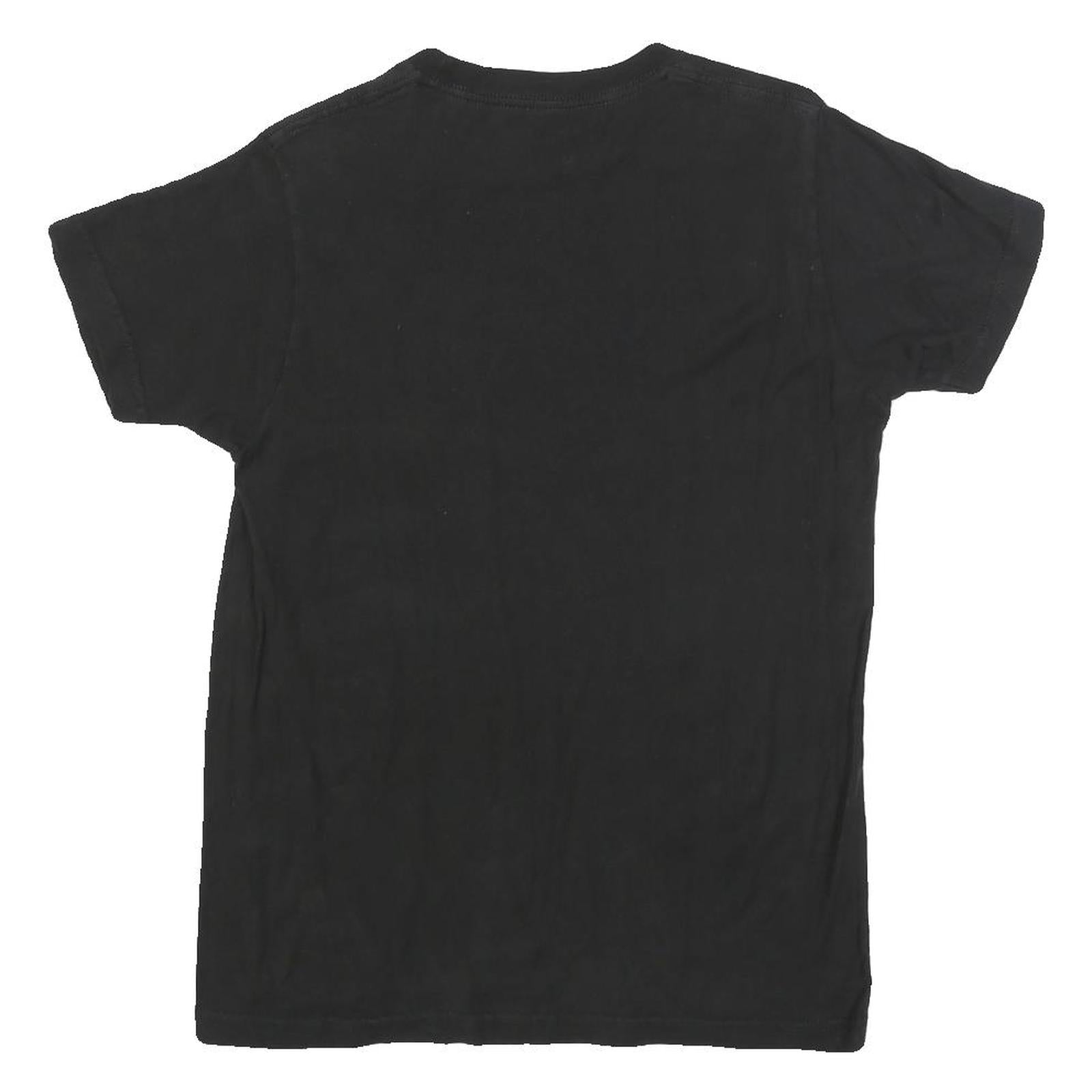 ACDC Womens Black Back In Black Graphic T-Shirt S Short Sleeve Crew Neck Band