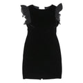 JESSICA HOWARD Womens Black Dress Polyester Blend Sleeveless Mini S Ruffle