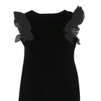 JESSICA HOWARD Womens Black Dress Polyester Blend Sleeveless Mini S Ruffle