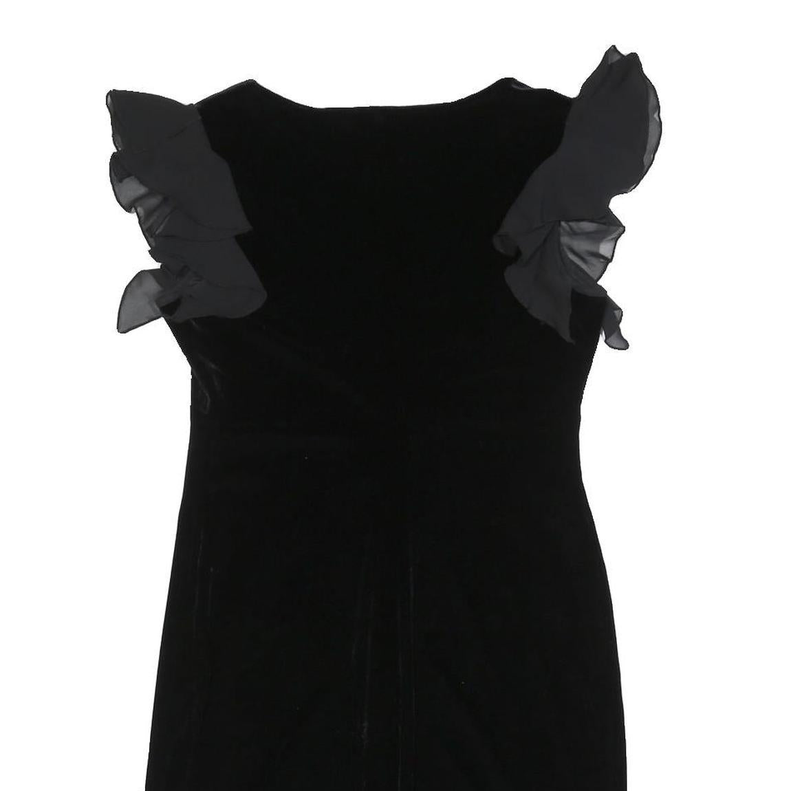 JESSICA HOWARD Womens Black Dress Polyester Blend Sleeveless Mini S Ruffle