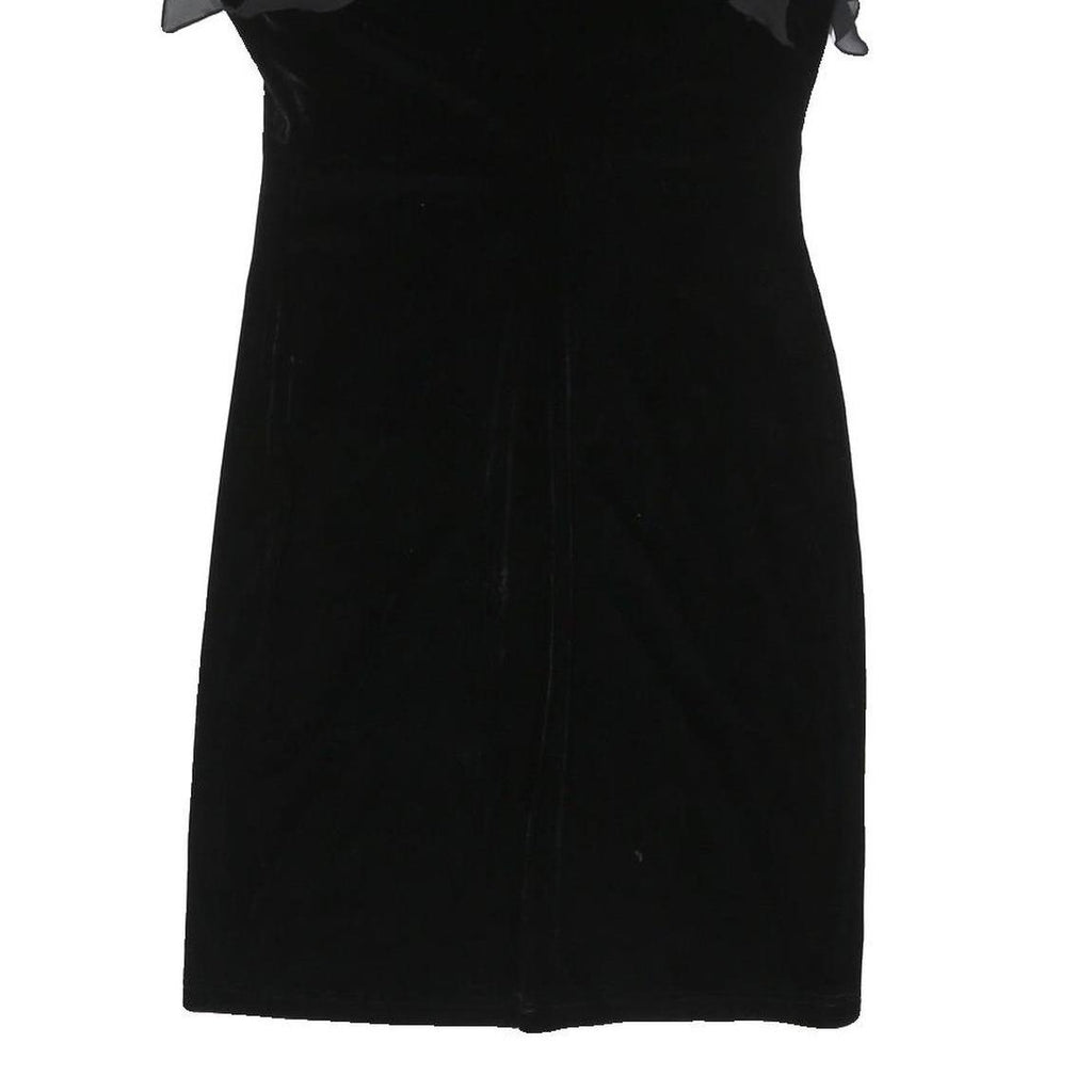 JESSICA HOWARD Womens Black Dress Polyester Blend Sleeveless Mini S Ruffle