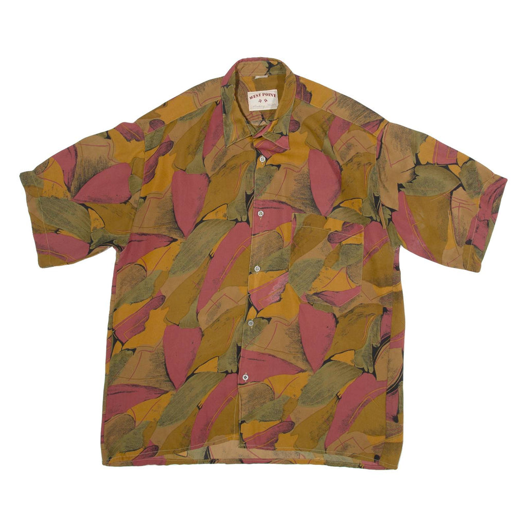 WEST POINT Womens Shirt Top Brown Crazy Pattern L