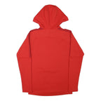 NIKE Mens Red FC Champer Hoodie S Polyester Blend Athletic Sweatshirt