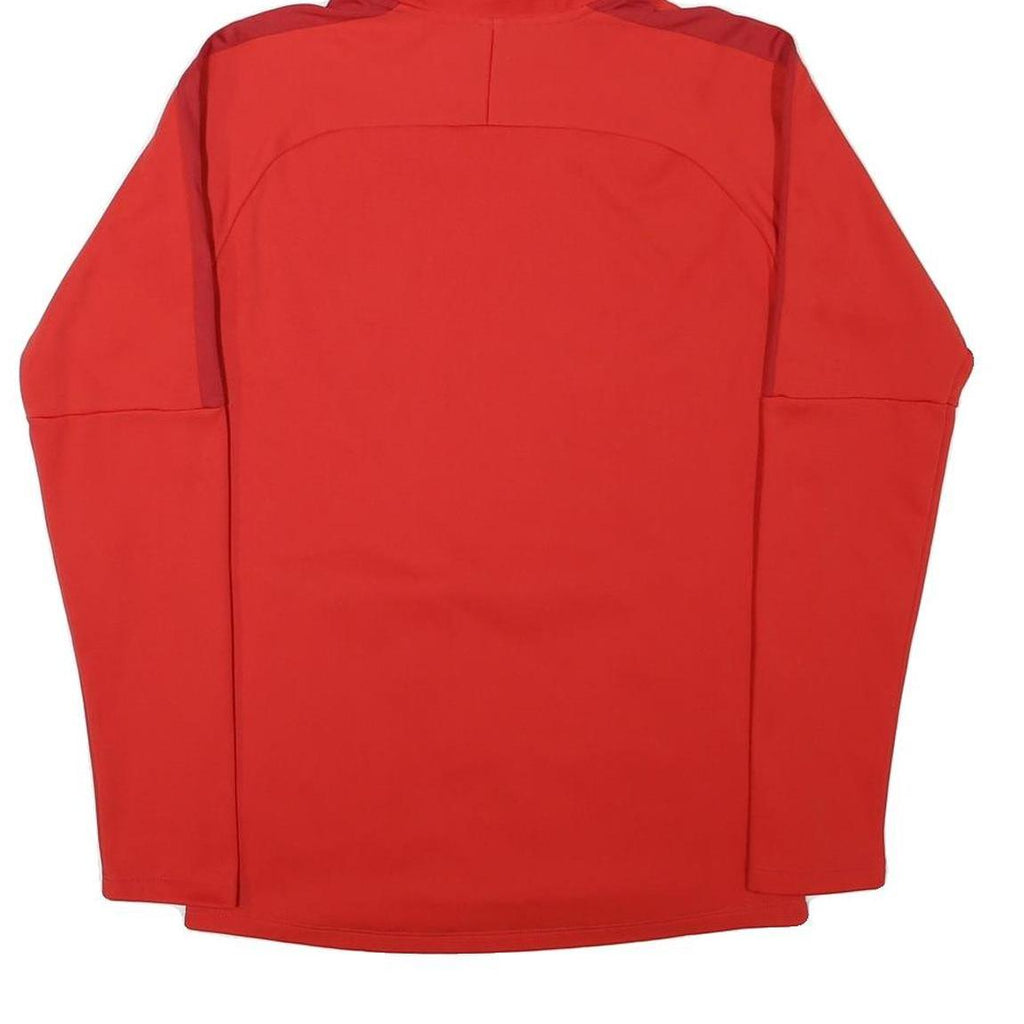 NIKE Mens Red FC Champer Hoodie S Polyester Blend Athletic Sweatshirt