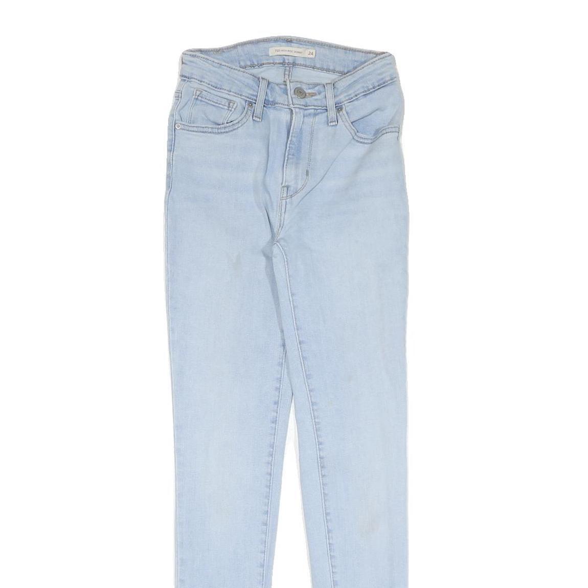 LEVI'S Womens Slim Light Blue Denim Jeans W24 L30 Zip Closure Classic Fit