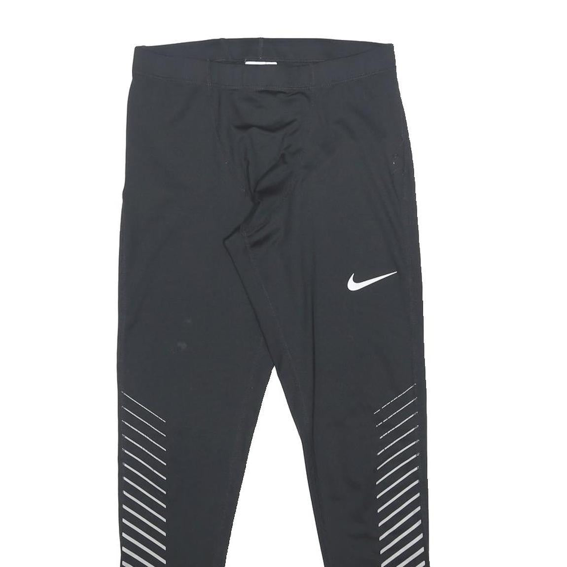 NIKE Womens Leggings Black & White Slim Tapered XS W25 L26 Dri-FIT Athletic