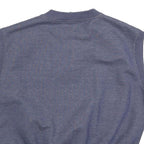 ELLESSE Womens Blue V-Neck Sweatshirt UK 12 Sleeveless Cotton Blend Pullover