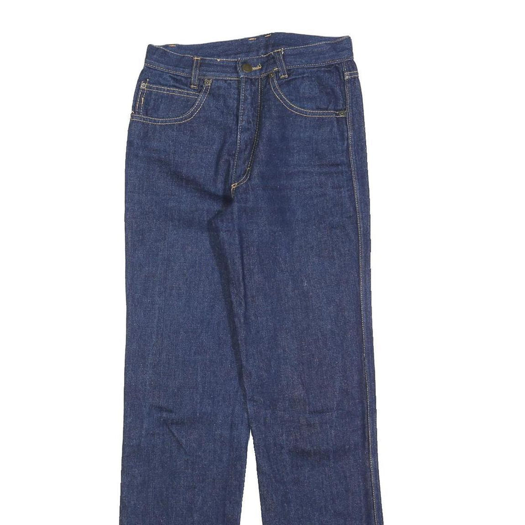 BLUMONT Womens Jeans Blue Regular Straight Denim Dark W26 L30 Zip Comfort