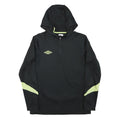 UMBRO Mens Black & Yellow Zip Sports Hoodie Jacket M Polyester Blend Plain