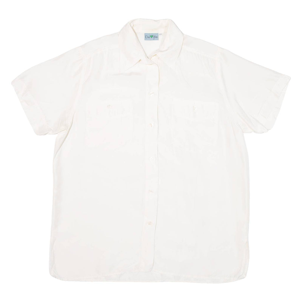 DEVILLE Womens Plain Shirt Cream M