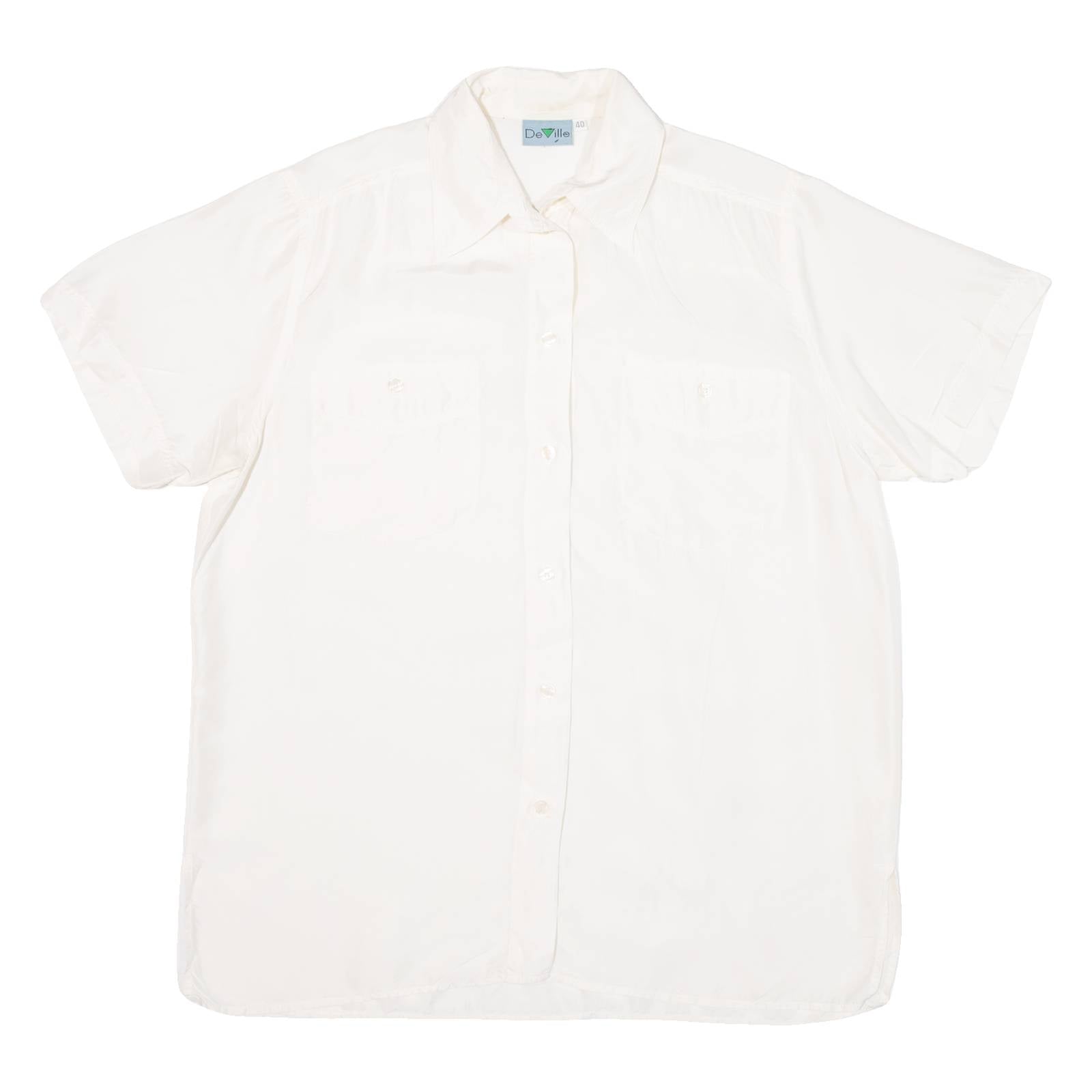 DEVILLE Womens Plain Shirt Cream M