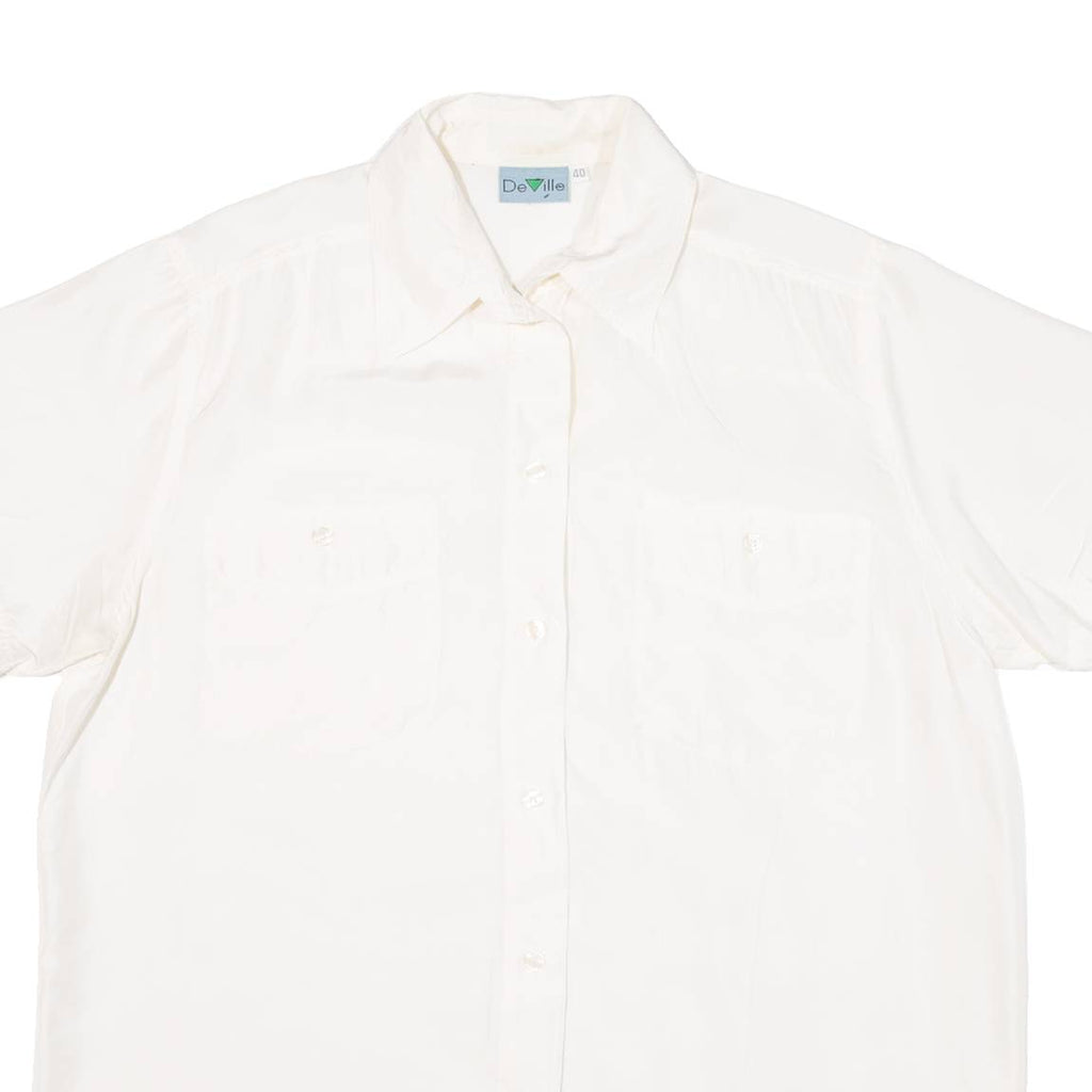 DEVILLE Womens Plain Shirt Cream M