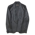 REISS Womens Black Classic Jacket S Polyester Blend Plain Button Closure