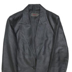REISS Womens Black Classic Jacket S Polyester Blend Plain Button Closure