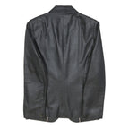 REISS Womens Black Classic Jacket S Polyester Blend Plain Button Closure
