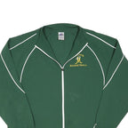 RUSSELL ATHLETIC Mens Green Basketball Sports Zip Jacket L Polyester Blend