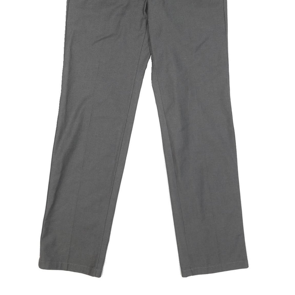 DOCKERS Womens Cotton Blend Grey Slim Straight Trousers W30 L29 Smart Casual