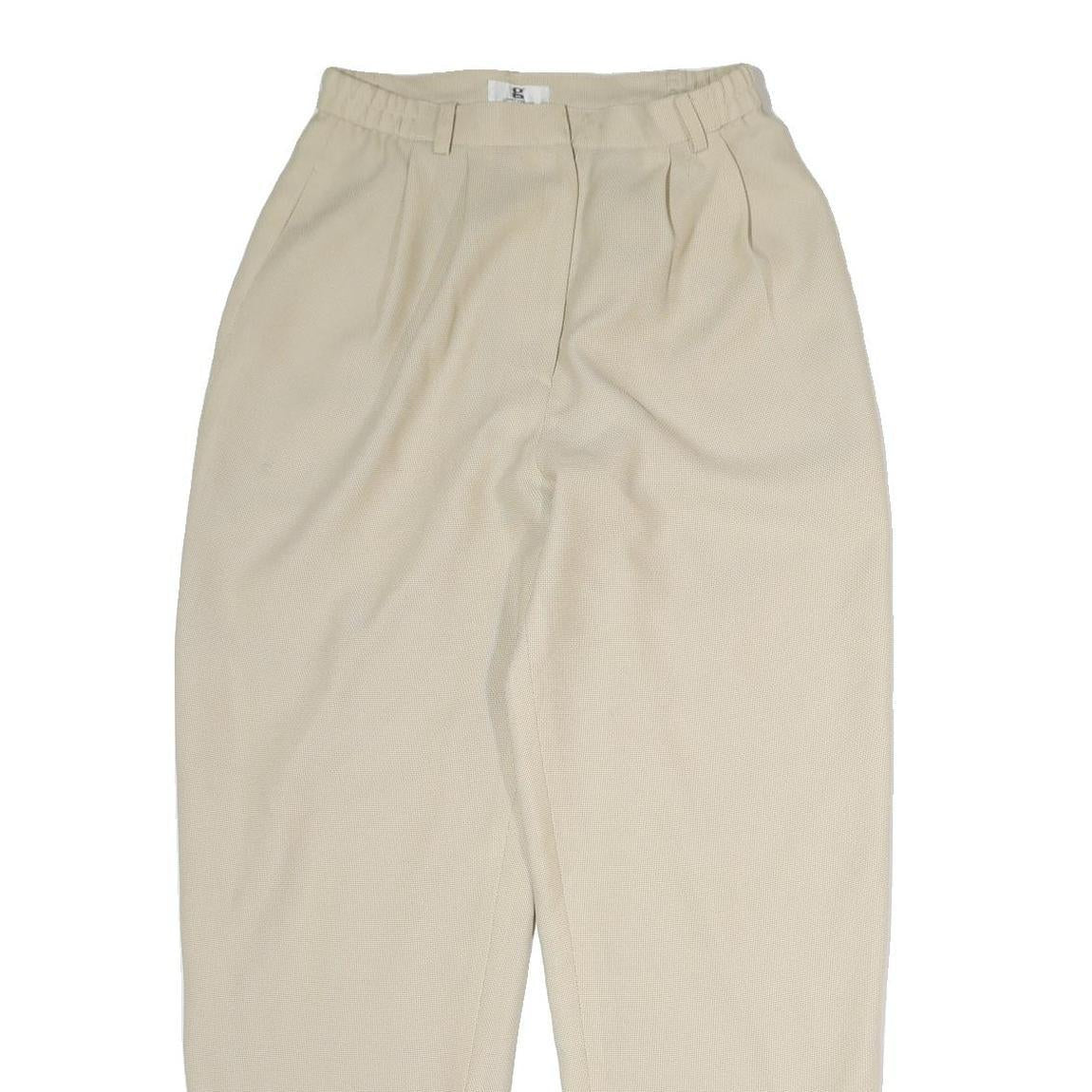 GRAM CORPORATION Mens Cotton Beige Regular Fit Straight Leg Trousers W26 L28