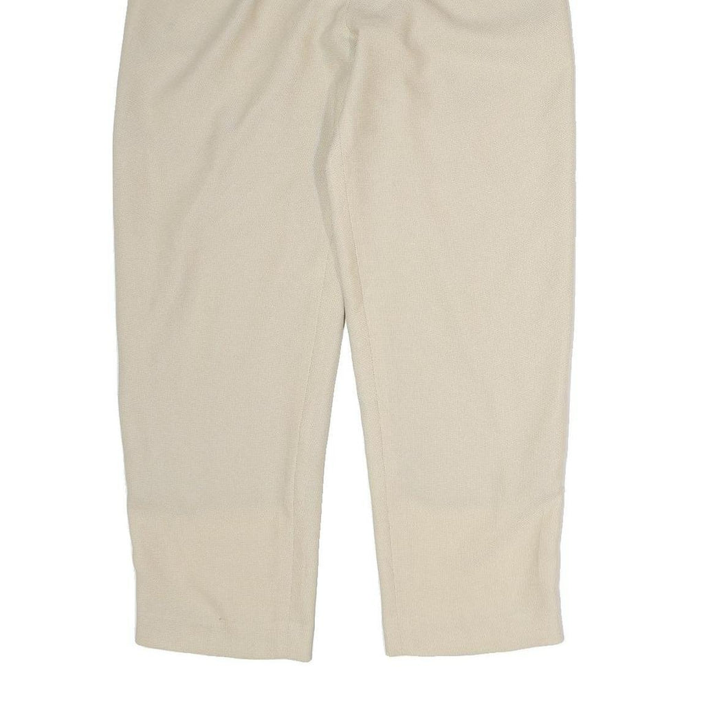 GRAM CORPORATION Mens Cotton Beige Regular Fit Straight Leg Trousers W26 L28