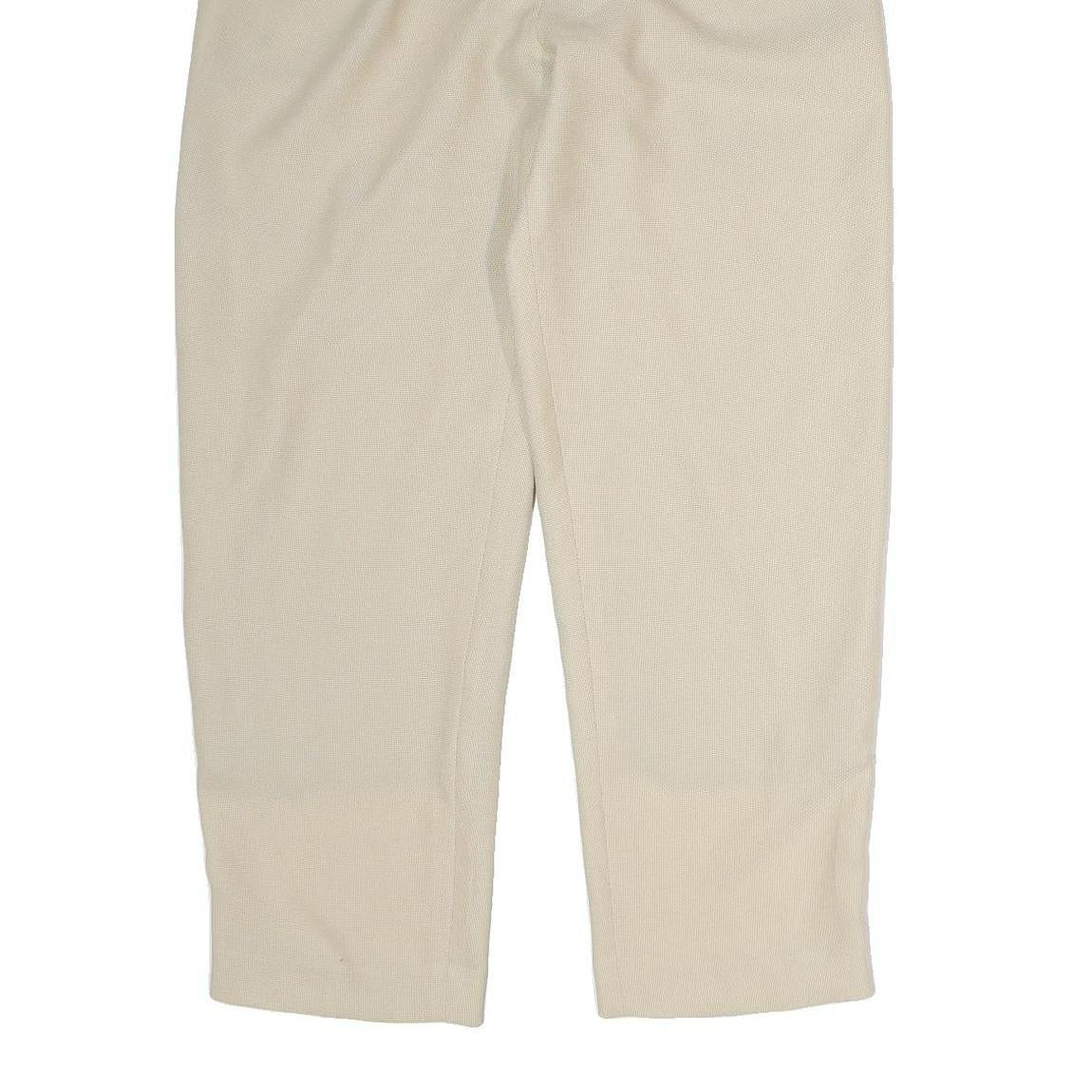 GRAM CORPORATION Mens Cotton Beige Regular Fit Straight Leg Trousers W26 L28