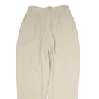 GRAM CORPORATION Mens Cotton Beige Regular Fit Straight Leg Trousers W26 L28