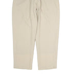 GRAM CORPORATION Mens Cotton Beige Regular Fit Straight Leg Trousers W26 L28