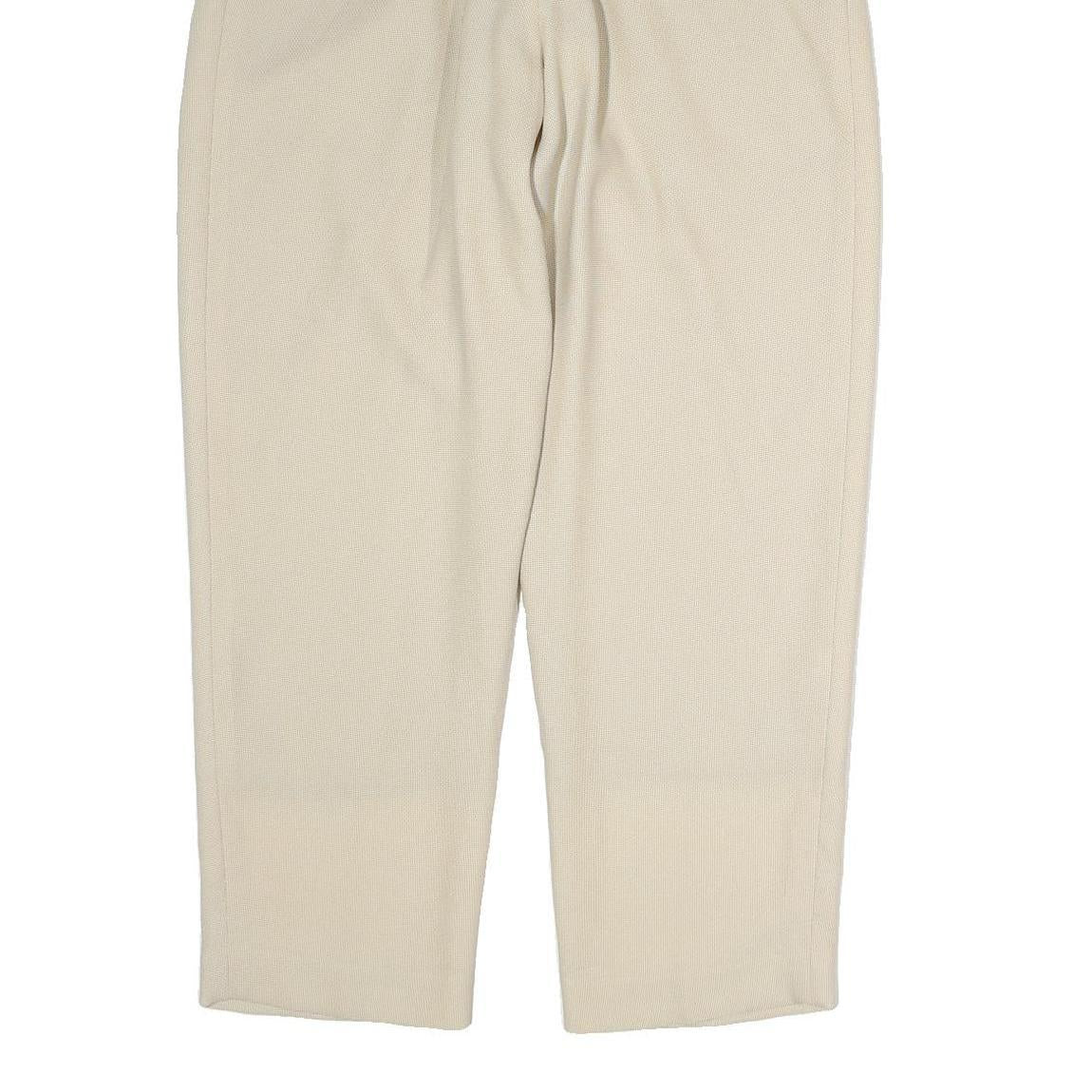 GRAM CORPORATION Mens Cotton Beige Regular Fit Straight Leg Trousers W26 L28